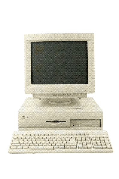 white computer